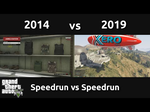 Speedrun VS Speedrun in GTAV (2014 vs 2019)