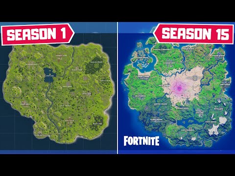 Evolution of The Entire Fortnite Map! (Chapter 1 Season 1 - Chapter 2 Season 5)