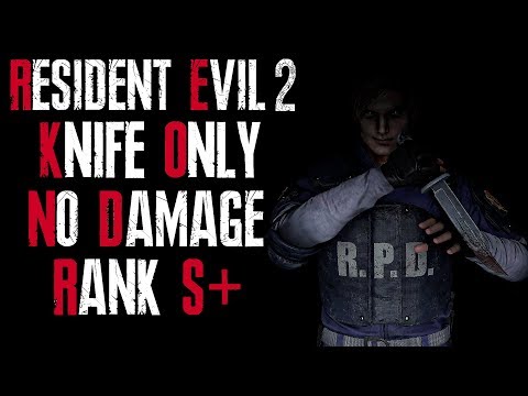 Resident Evil 2 Remake - Leon, Hardcore, Knife Only, No Damage (S+ Rank)