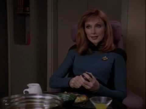 Captain Picard and Dr. Crusher Sharing Breakfast