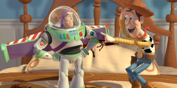 Toy Story Woody Laughing At Buzz Lightyear