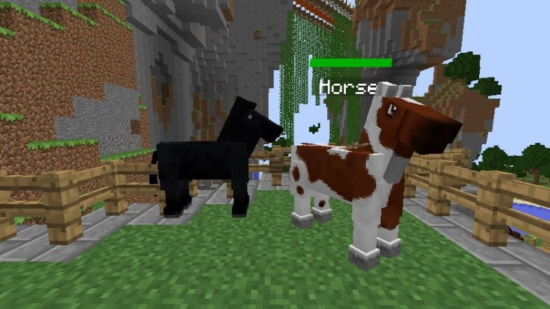 Minecraft Two Horse