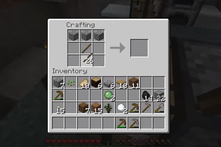How To Make Stone Pickaxe 2