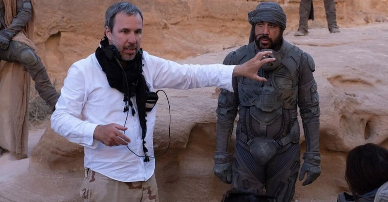 Denis Villeneuve And Javier Bardem On The Dune Movie Set1