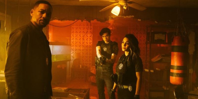 Will Smith Charles Melton And Vanessa Hudgens In Bad Boys For Life