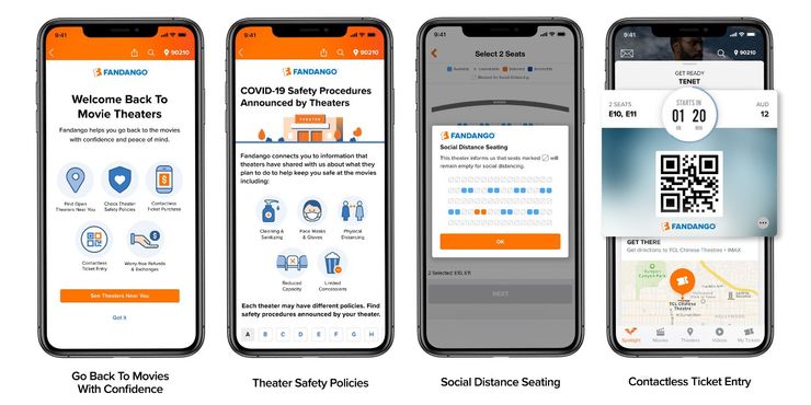 Fandango Movie Theater Reopening Guidelines App