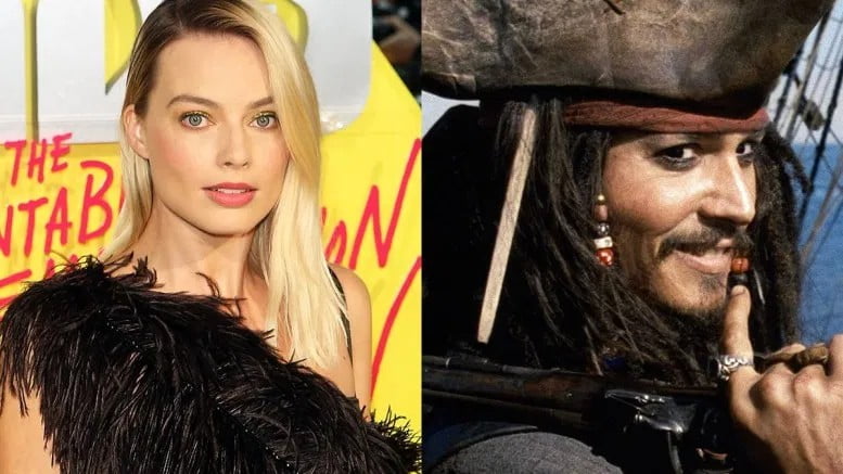 Margot Robbie And Johnny Depp In Pirates Of The Caribbean1