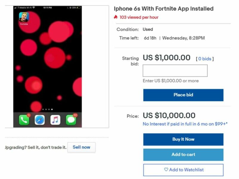 Fortnite Iphone Insane Price