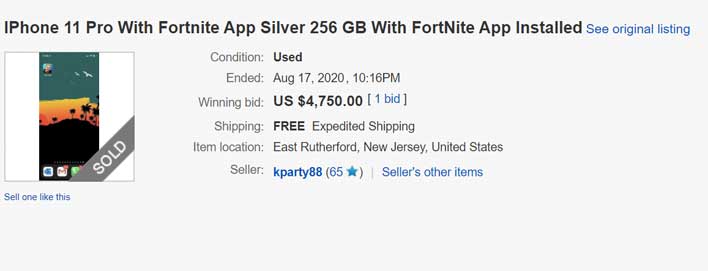 Iphone 11 Sold Insane Price Fortnite