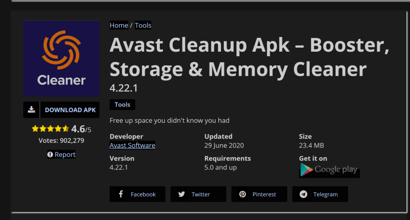 Best Android Junk Cleaner, Avast Cleanup