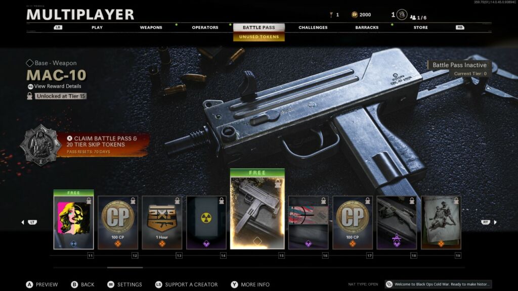 Call of Duty: Black Ops Cold War Weapon, MAC-10 SMG