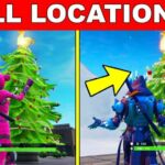 Fortnite Showdown Challenge, Dance in Front of Different Holidays Tree