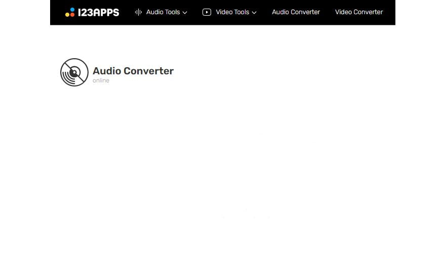 Open the Online Audio Converter Website