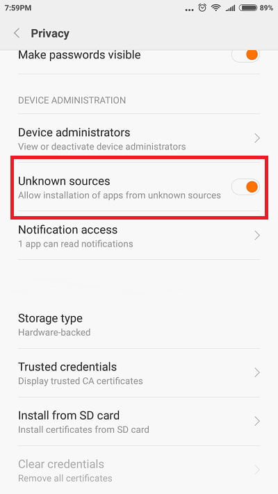 Remove Unknown Application Administrator