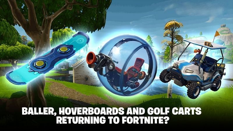 Classic Fortnite Vehicle, Baller Hoverboards And Golf Cart Fortnite