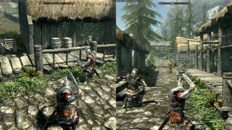 Playing Skyrim Multiplayer At Split Screen