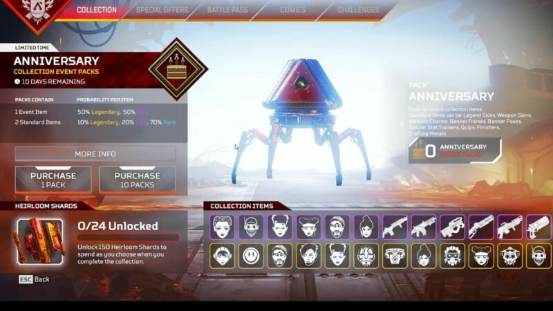 Apex Legends Anniversary Collection Event Packs