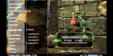 Health Potion Recipes in Skyrim