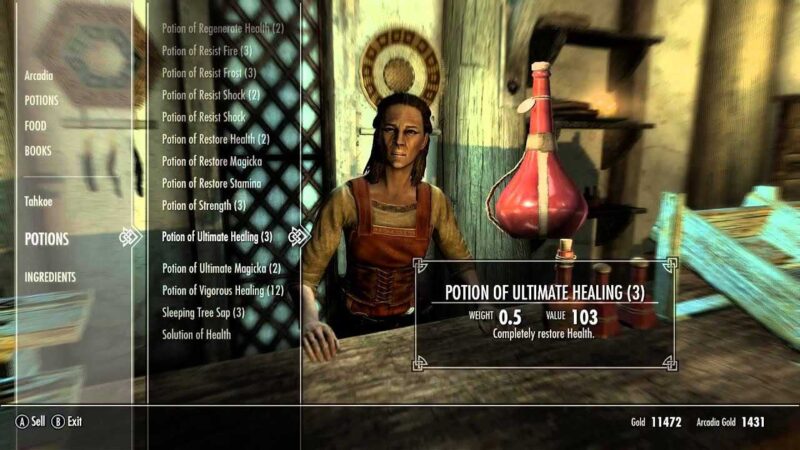 Health Potion Recipes in Skyrim