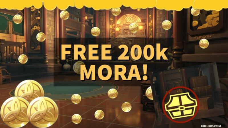 How to Get 200K Mora for Free at Genshin Impact