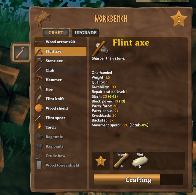 how to craft a flint axe in valheim 5