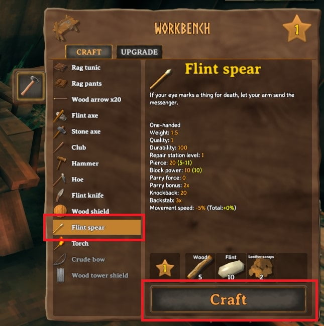 how to craft a flint spear in valheim 4