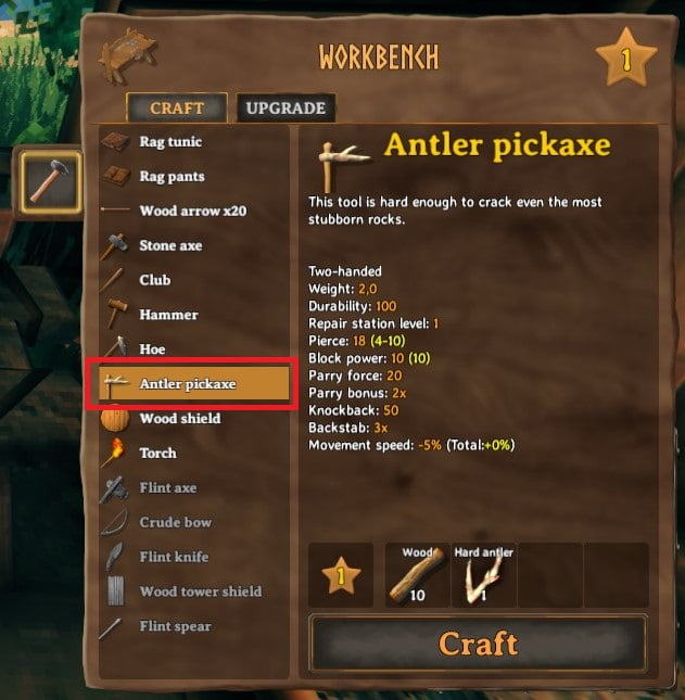 how to craft an antler pickaxe in valheim 4