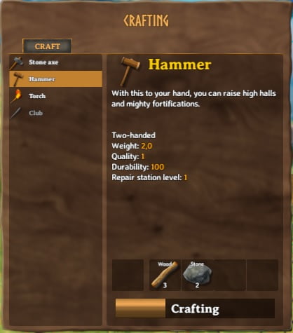 how to craft hammer in valheim 5