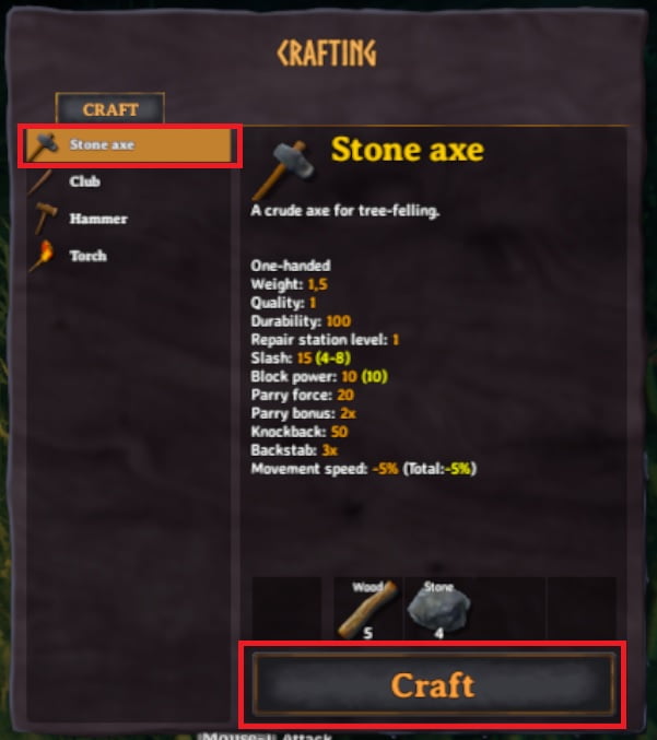 how to craft stone axe in valheim 4