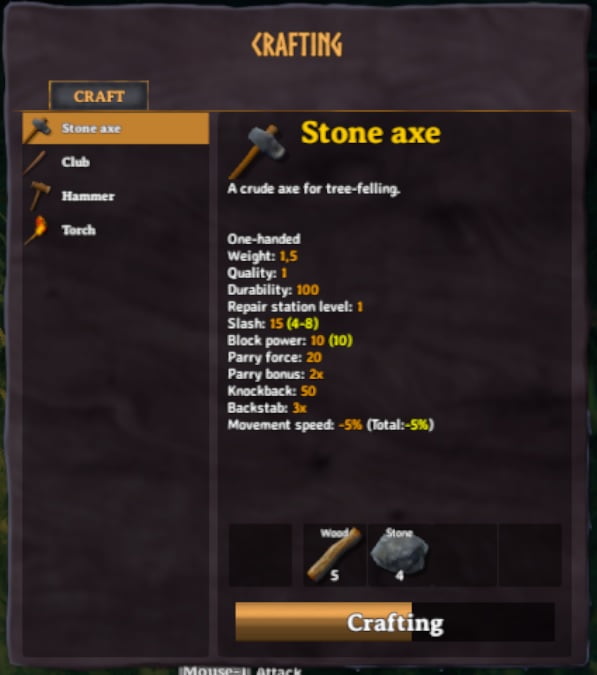 how to craft stone axe in valheim 5