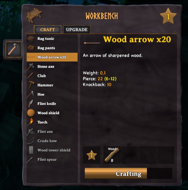 how to craft wood arrow in valheim 5