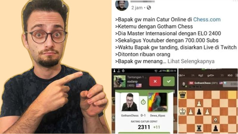 Gothamchess Response About's Problems With Indonesian Chess Players (dewa Kipas)