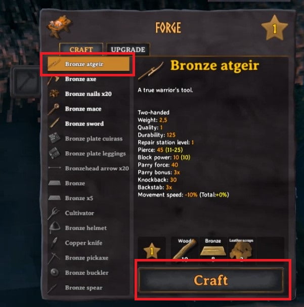 How To Make Bronze Atgeir In Valheim 4