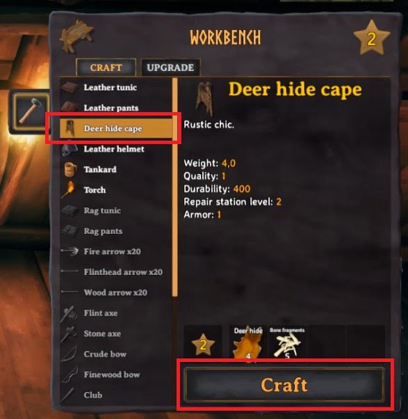 How To Make Deer Hide Cape In Valheim 4