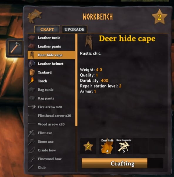 How To Make Deer Hide Cape In Valheim 5