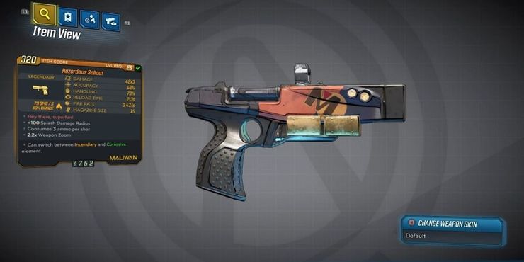 Change Weapon Skin Feature In Borderlands 3