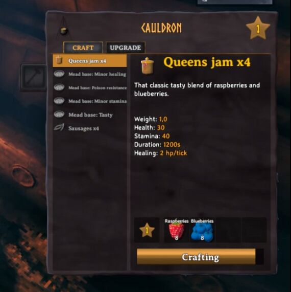 How to Make Queens Jam in Valheim