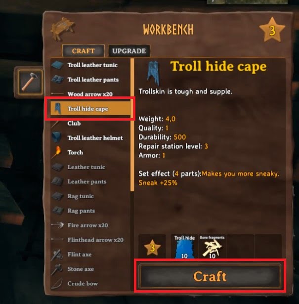 How To Make Troll Hide Cape In Valheim 4