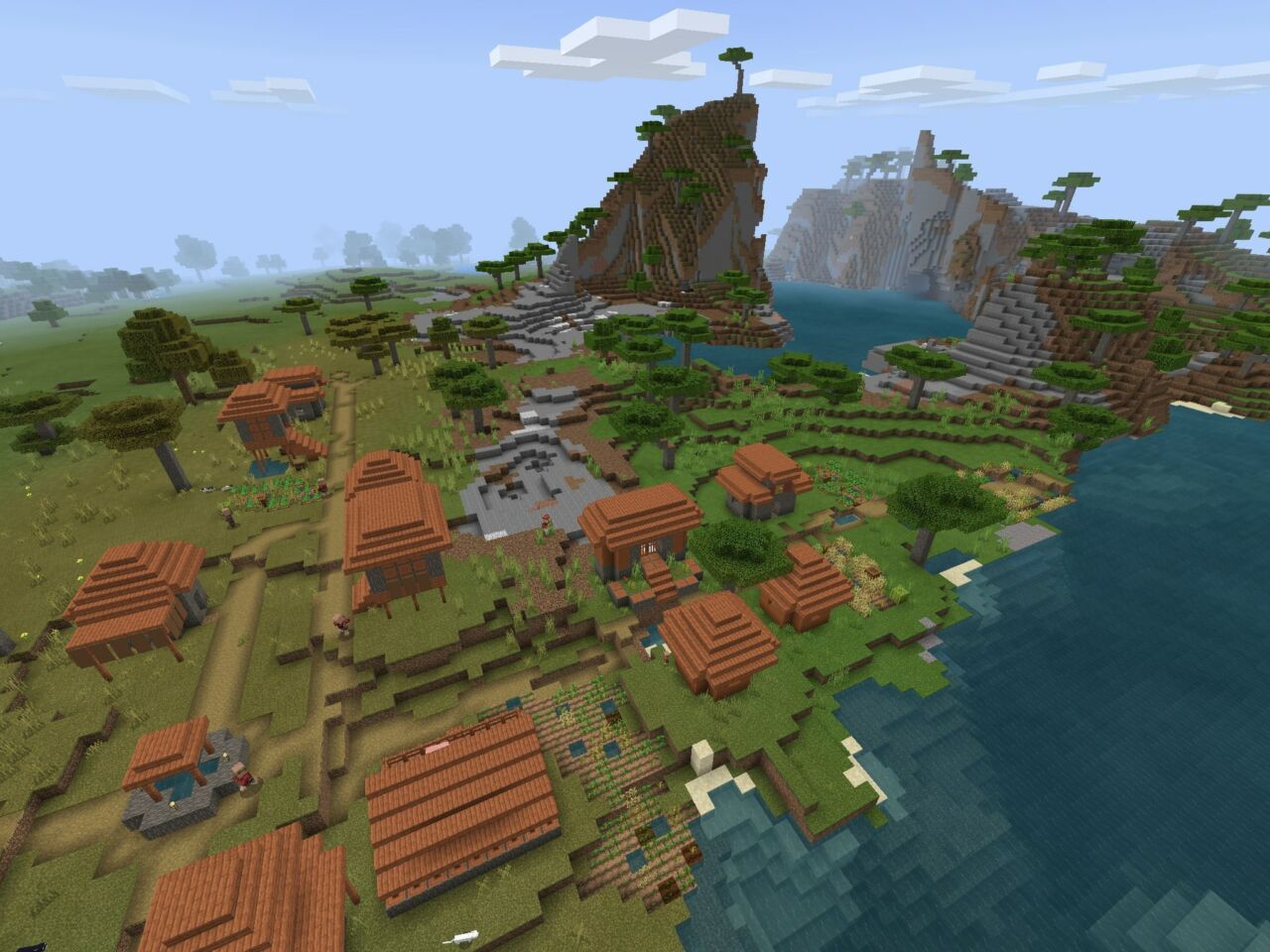 Minecraft Savanna Village Seed Pe Bedrock