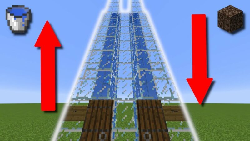 Make A Water Elevator In Minecraft