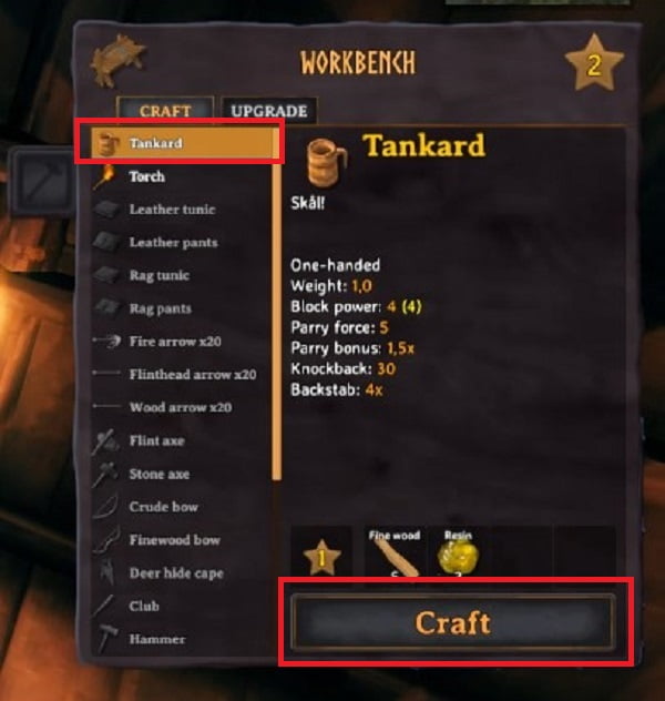 How To Make Tankard In Valheim 4