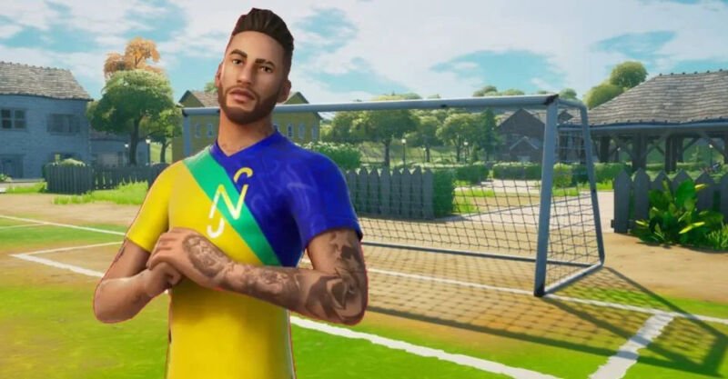 Score Goal With Soccer Ball Toy as Neymar in Fortnite 