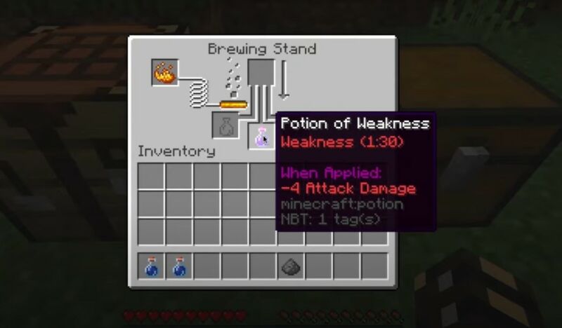 How to Make Splash Potion of Weakness in Minecraft