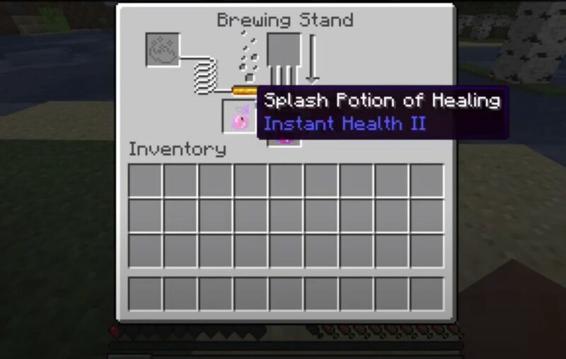 How To Make Splash Potion Of Healing In Minecraft