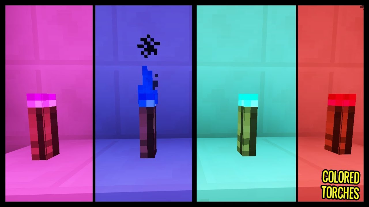 All Colored Torch Recipe In Minecraft