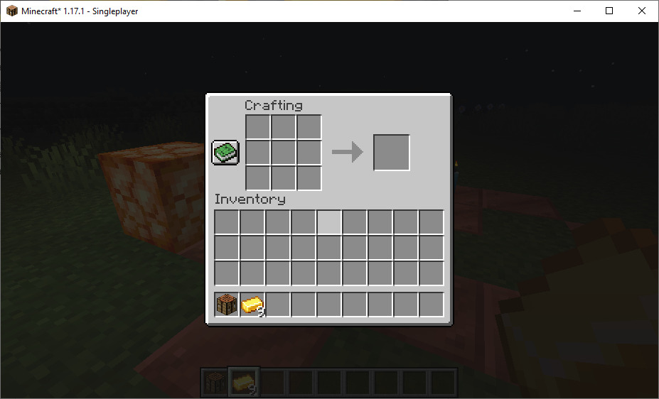Open Your Crafting Table For Making Block Of Gold