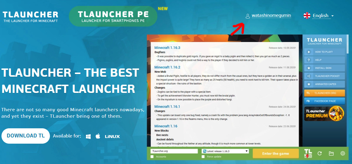 Open Your Tlauncher Profile