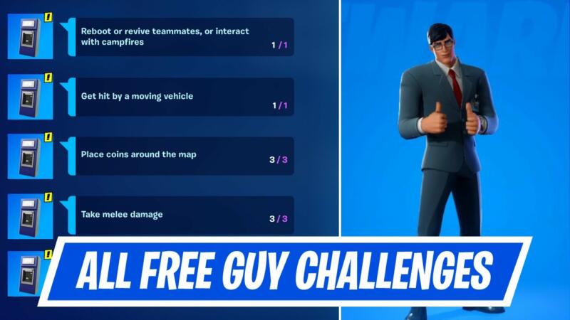 Fortnite Free Guy Coin Challenges