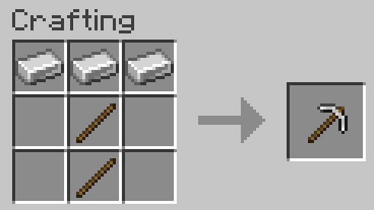 Iron Pickaxe Recipe