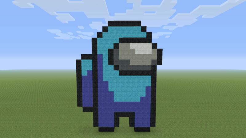 Minecraft Sus Pixel Art Build